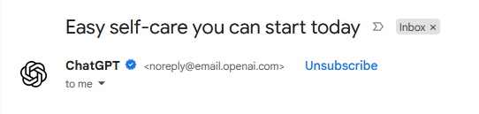 Email from ChatGPT